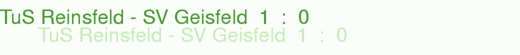 TuS Reinsfeld - SV Geisfeld  1  :  0