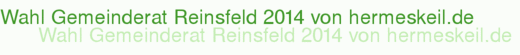 Wahl Gemeinderat Reinsfeld 2014 von hermeskeil.de