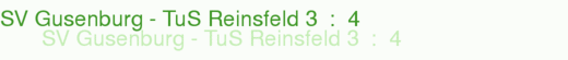 SV Gusenburg - TuS Reinsfeld 3  :  4