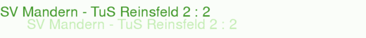 SV Mandern - TuS Reinsfeld 2 : 2